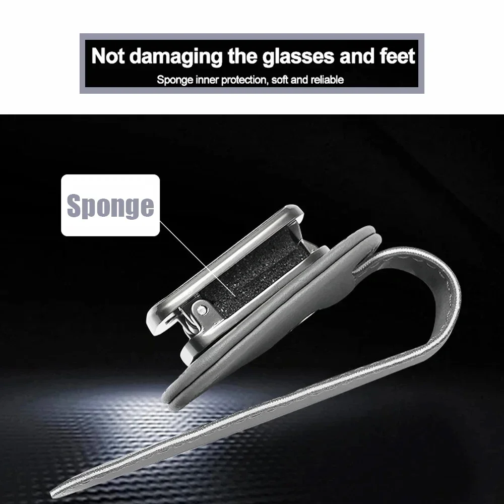 2024 Automotive Glasses Storage Clip Visor Sunglasses holder Super fiber leather automotive interior accessory Glasses holder