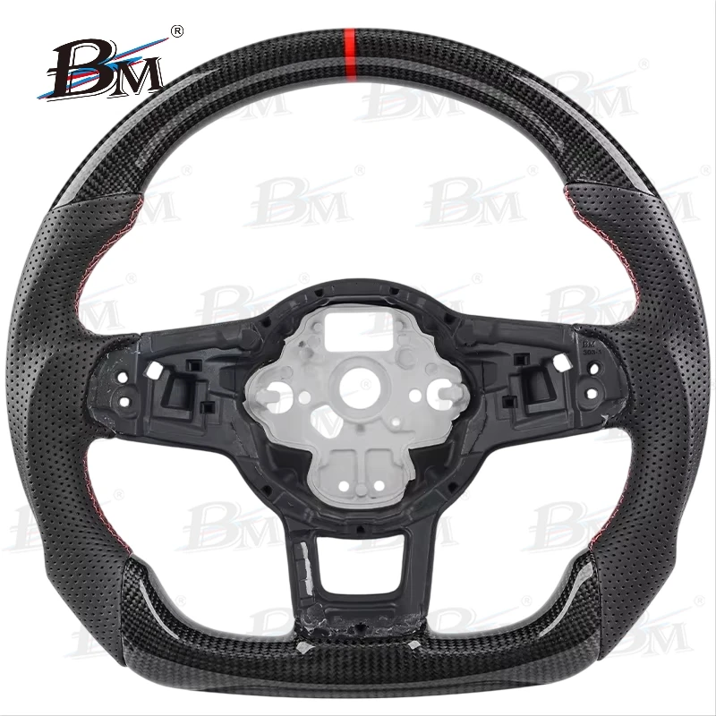

Carbon Fiber Steering Wheel For Volkswogen Golf MK7 MK7.5 GTI7 GTI7.5 R7 R7.5 2013-2020 Non-slip Alcantara Perforated Leather