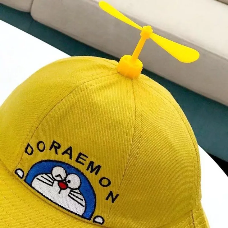 Hot Doraemon cappello da pescatore Anime carino cappello rotondo da spiaggia per bambini panno pieno tendenza moda Bamboo Dragonfly regalo di