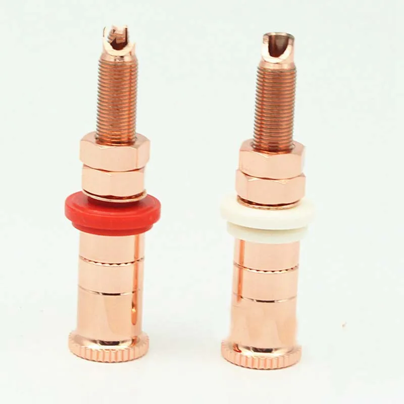 Copper Fever-grade Wiring Long Post Speaker Hifi Audio Amp  CD DVD Player Speaker Binding Post