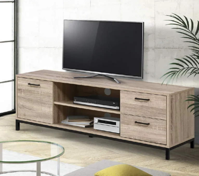 2024 Wholesale Recycled pine Simple Furniture Modular Customized Wooden TV Cabinet for Living Room