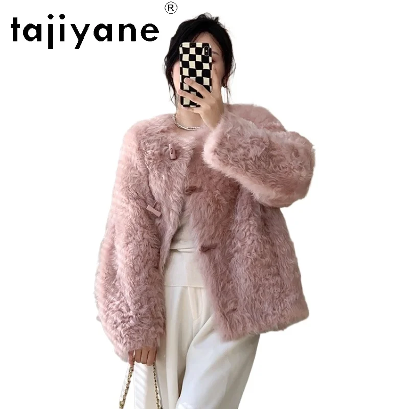 

TAJIYANE 100% Tuscany Wool Sheepskin Double Faced Fur Coat Woman Premium Real Fur Jacket Winter Clothes 2025 fourrures femmes