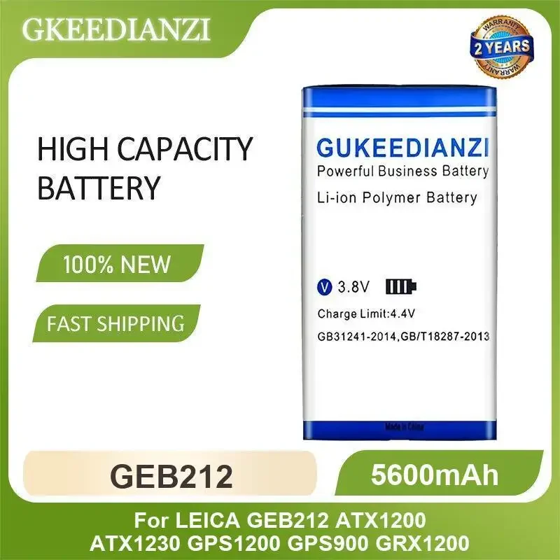 

GEB212 Total Station Battery For LEICA GEB212 ATX1200 ATX1230 GPS1200 GPS900 GRX1200 5600mAh High Capacity