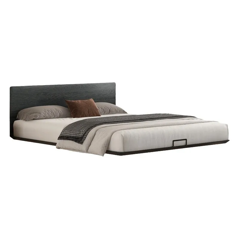 

Extremely narrow ultra-thin suspension bed 2024 new solid wood row skeleton master bedroom minimalist