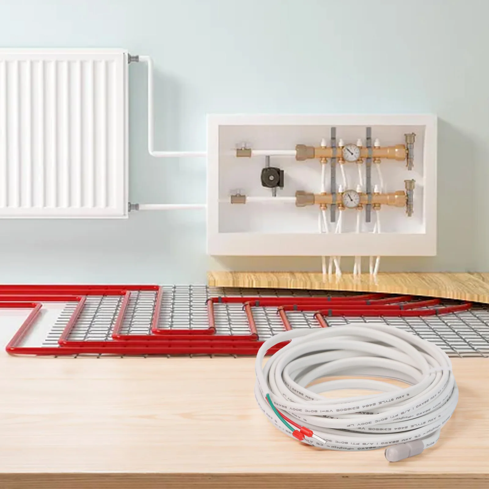 Floor Heating Temperature Sensor High Accuracy Temperature Sensor Easy Installation Process Sturdy Cable Design
