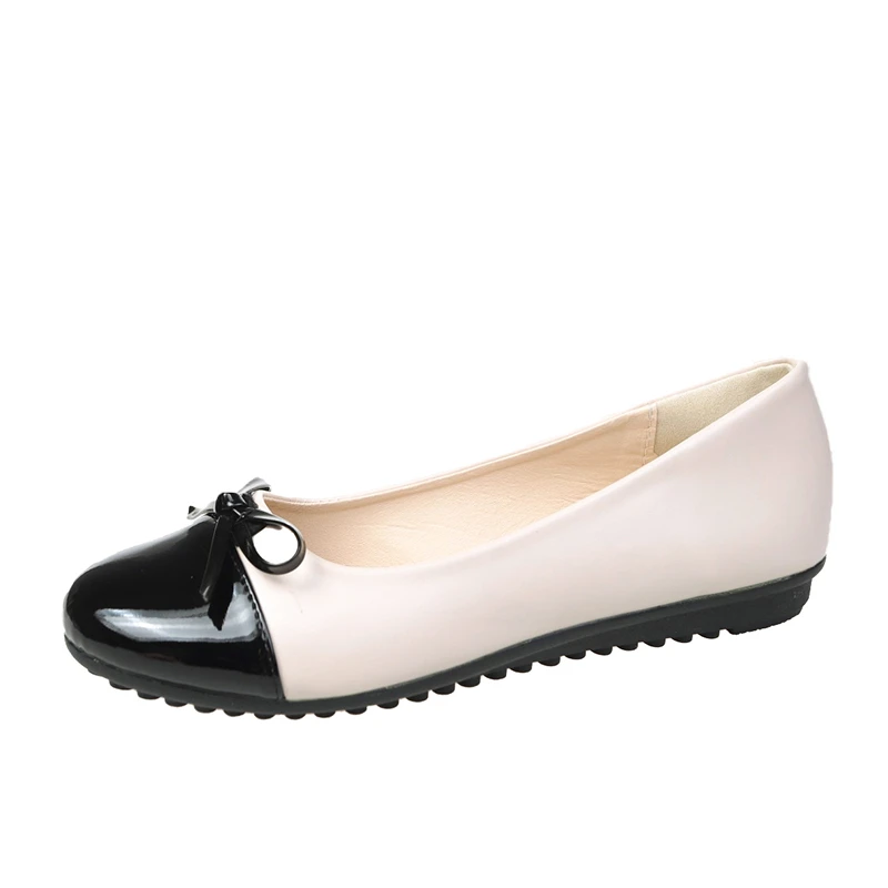 Zapatos de Bailarina de Moda 2026, Zapatos Planos Cómodos Antideslizantes para Mujer, Mocasines de Cuero, Elegantes con Lazo, Zapatos Individuales para Mujer, Tallas 35-43