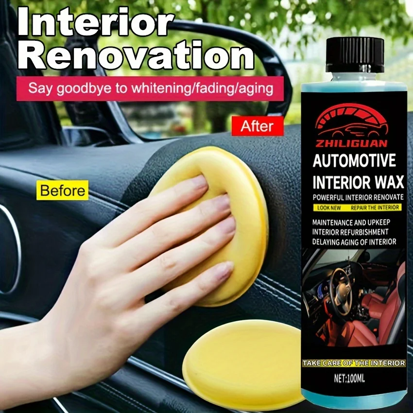 Car Interior Cleaning and Renovation Care - Instrument Panel and Seat Recovery Agent, Tire Gloss Enhancer, Plastic Crystal Gloss