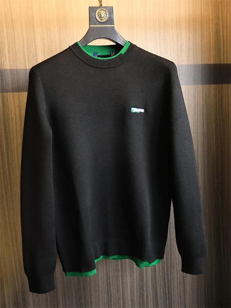 

Мужской круглый трикотаж Ne, мягкий, приятный для кожи, теплый, модный, городской, полиэстер, акрил, нейлоновая ткань, Long Sve Crew Ne