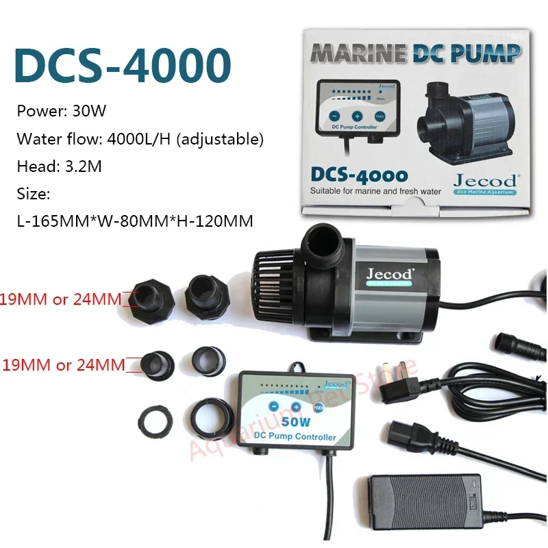 Jecod DCポンプ 4000L/h 50Wコントローラー付き Jebao Jecod DCS 1200
