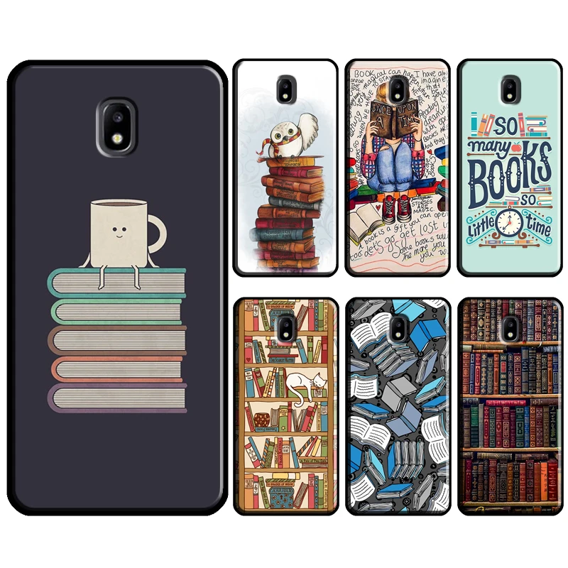 Read Books illustration Phone Case For Samsung J4 J6 Plus J1 J3 J7 J5 2016 A5 A3 2017 A6 A8 J8 A7 A9 2018 Cover