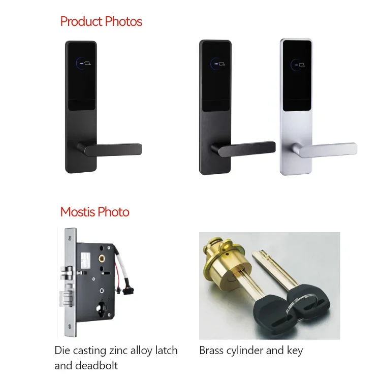 Portable smart door lock security safety travel hotel RFID Card Room door handle door lock