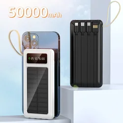 Portable Solar Power Bank Mobile Power Supply 50000mAh Suitable for Portable Large Capacity Power Supply of Mobile Phones