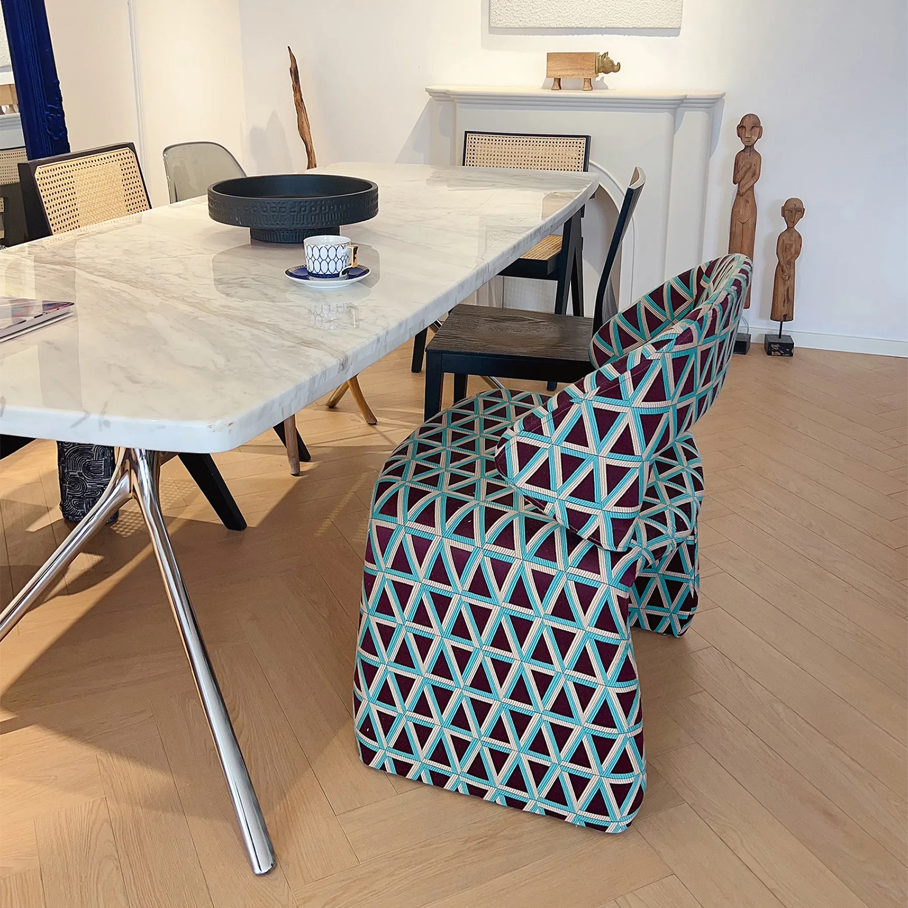 Nordic wabi style dining chair design fashion creative book chair furniture modern Italian light luxury high-end dressing stool
