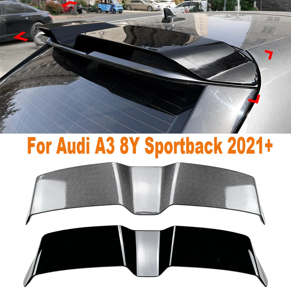 

For Audi A3 8Y Sportback 2021+ Car Tail Wings Fixed Wind Spoiler Rear Wing Auto Decoration Accessories