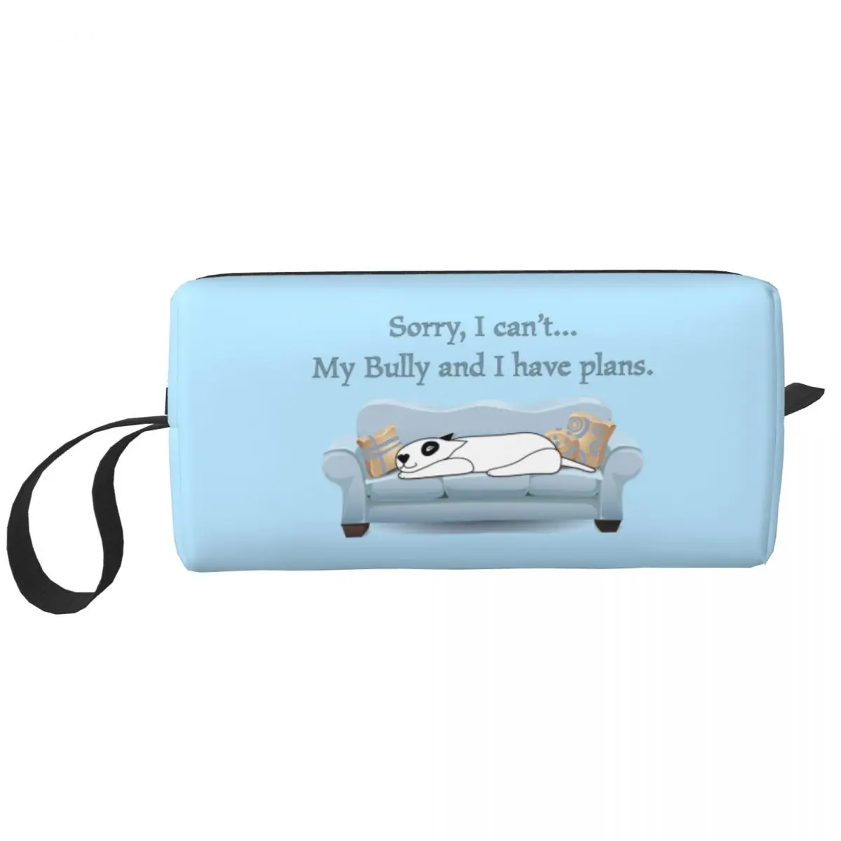 

Custom Travel Bull Terrier Bullies Rule Toiletry Bag Puppy Pet Dog Makeup Cosmetic Organizer Women Beauty Storage Dopp Kit Case