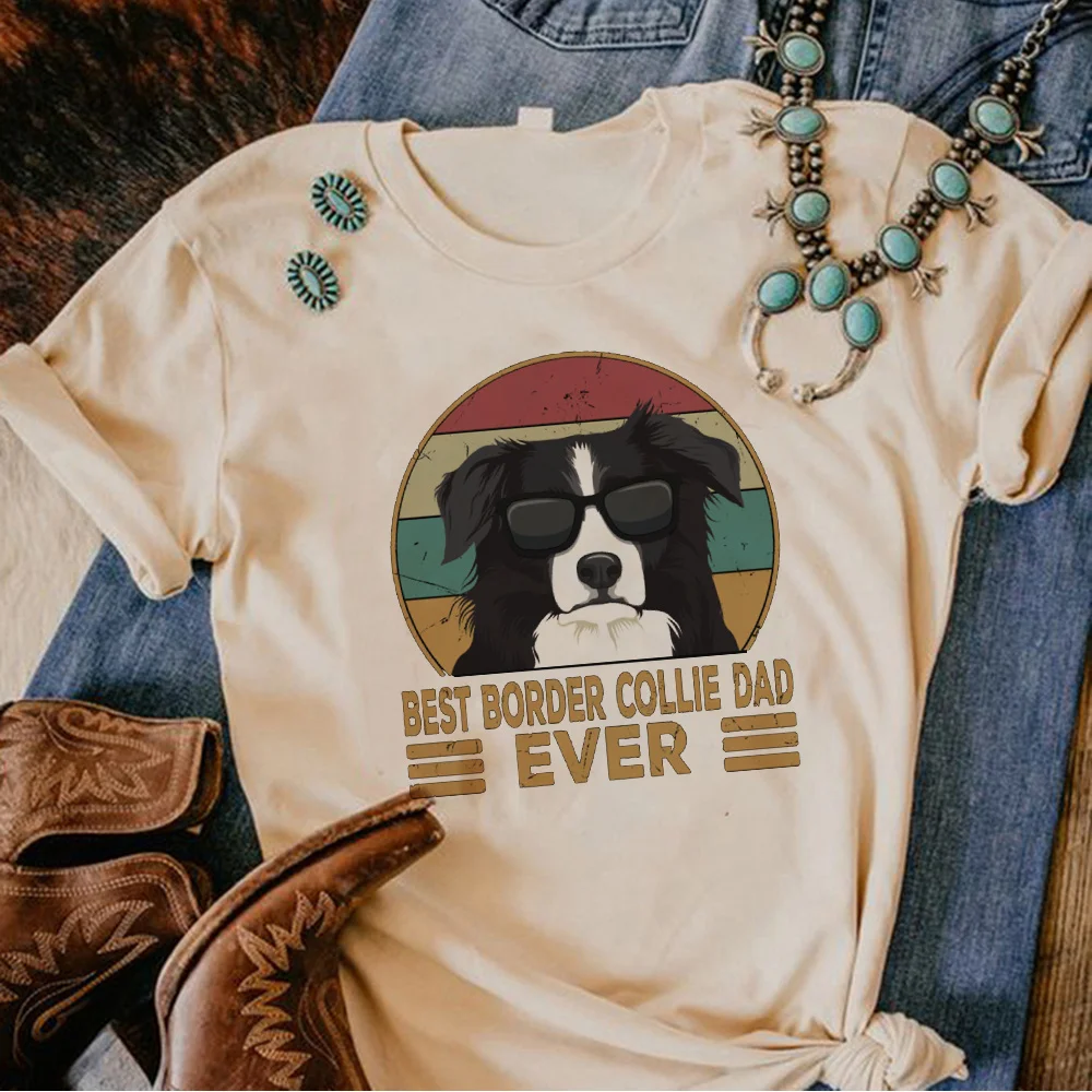 Border Collie t shirt women streetwear Y2K harajuku t-shirts girl y2k clothes