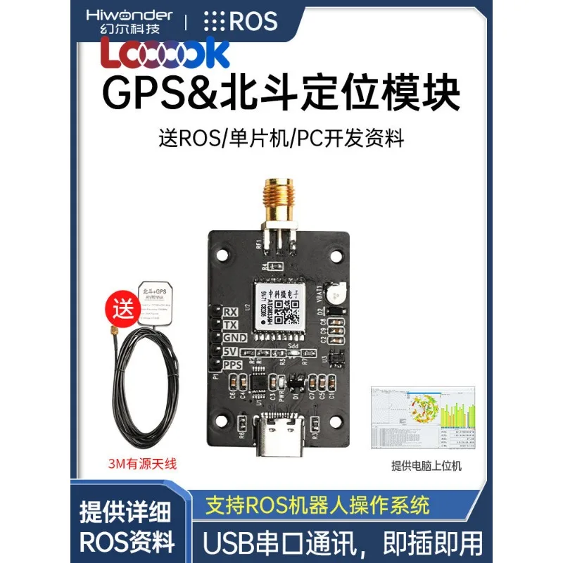 GPS Beidou Positioning IMU Attitude Sensor Module ROS Robot Inertial Navigation Accessory for Autonomous Driving Experiment
