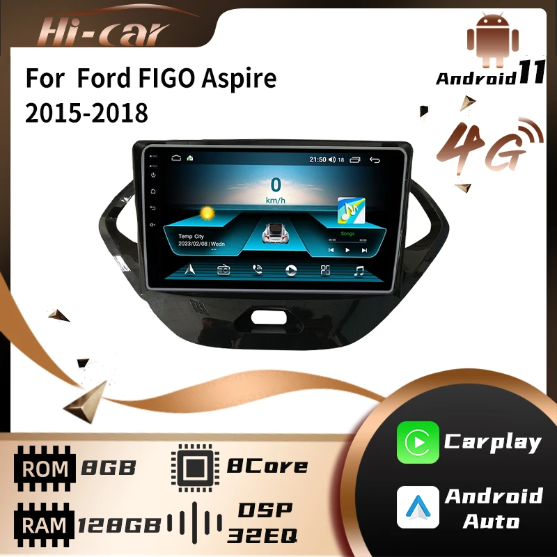 

2 Din Car Radio Android for Ford FIGO Aspire 2015-2018 Car Multimedia Player GPS Navigation Stereo Head Unit Autoradio Audio