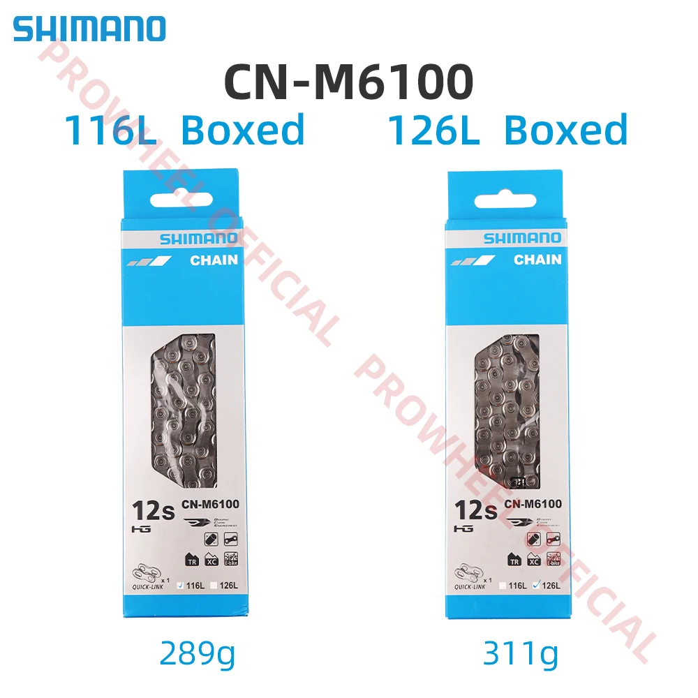 SHIMANO DEORE CN-M6100 12-speed - HG - MTB Chain Mountain Bike Bicycle 12s Current with QUICK LINK 116L 118L 120L 126L Original