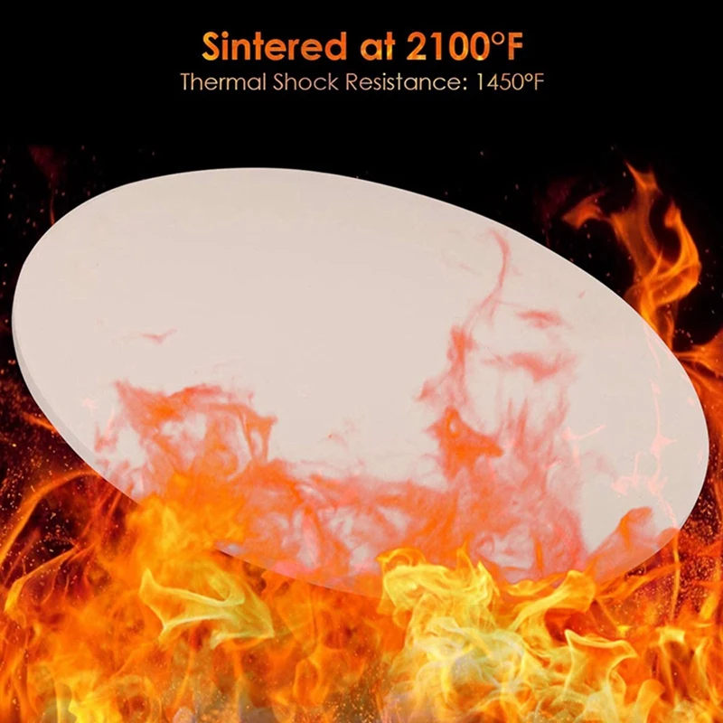 2X Pizza Stone, Round Pizza Stone For Grill And Oven, Making Pizza, Steak,Thick Inch Cordierite Pizza Pan