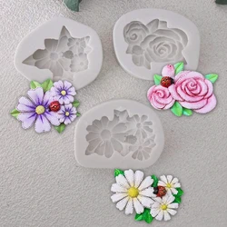 Daisy Chrysanthemum Plumeria Rose Flower Silicone Mold Cupcake Fondant Cake Decorating Tools DIY Chocolate Cookie Baking Moulds