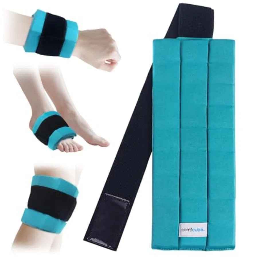 

Ice Pack for Injuries, Reusable 2 Hours Long Lasting Flexible Cold Ice Pack Wrap for Swelling, Bruises, Sprain, Joint and Muscl