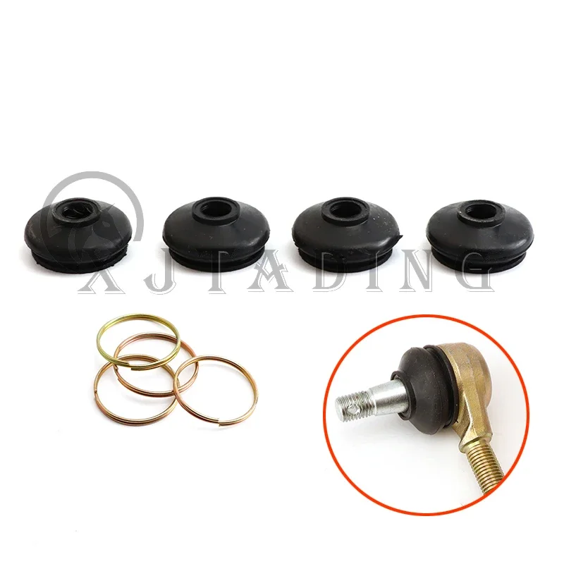 

4 Pcs Turn Tie Rod End Ball Joint Dust Protection Rubber Cover With Snap Ring For Chinese ATV Go Kart Buggy Quad Bike Accessorie