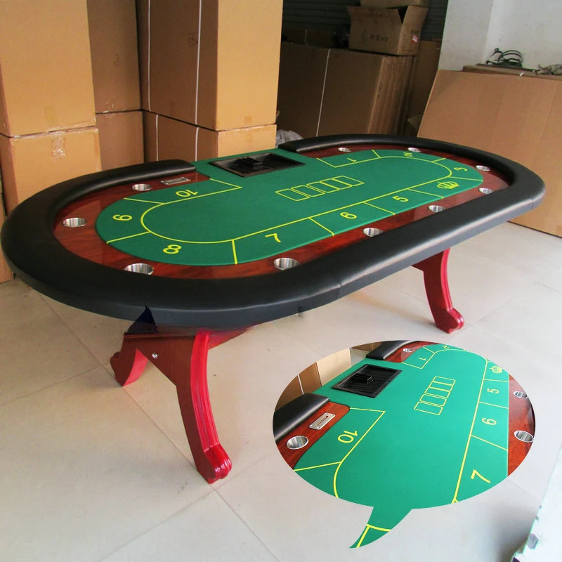 10 person Texas poker table, Texas chip table, oversized luxury table, entertainment venue professional table