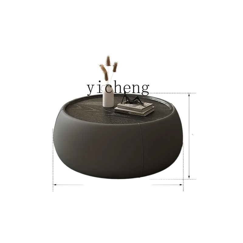 XC round Tea Table Combination Designer Living Room Home Nordic Can Storage Organizer Internet Celebrity Ins round Tea Table