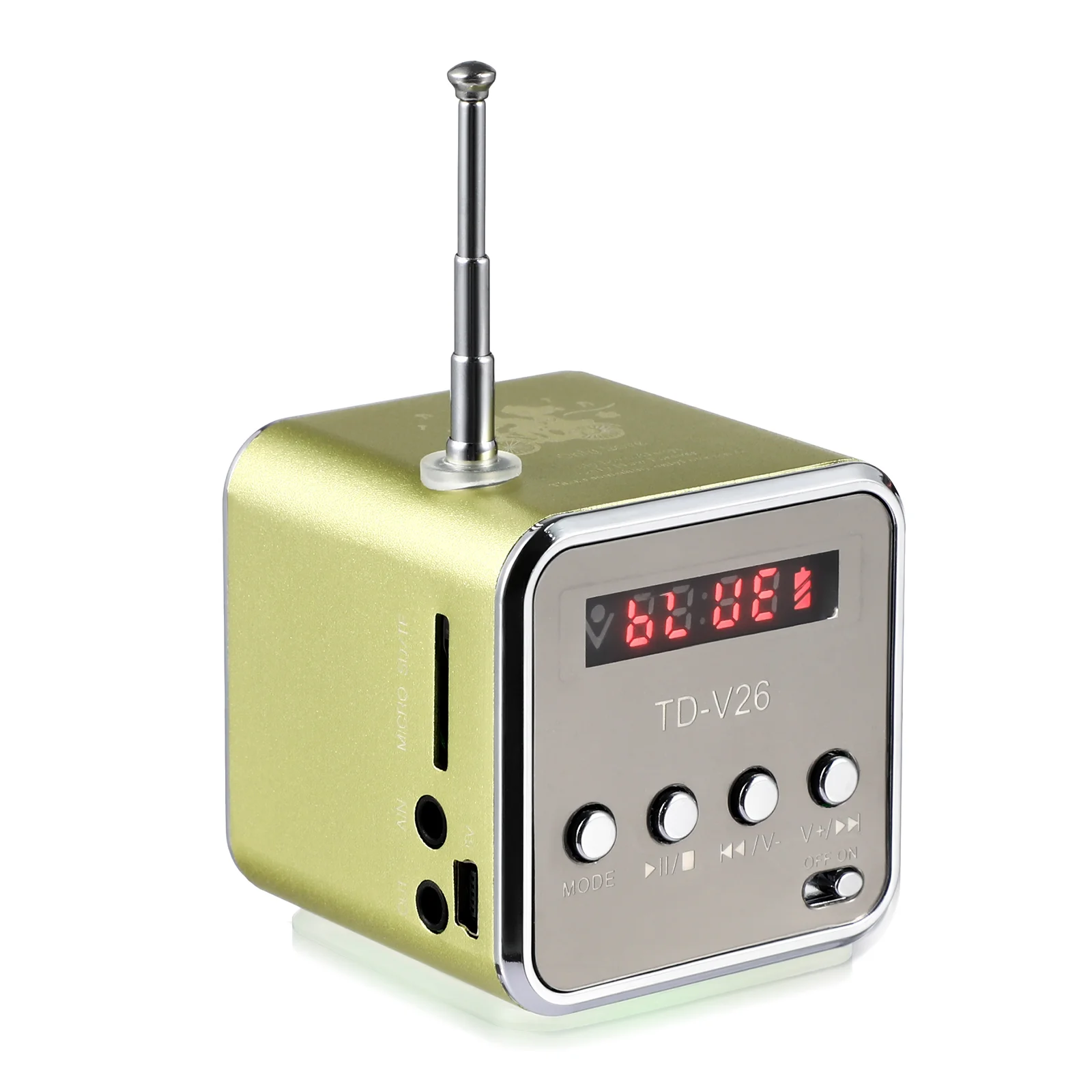 

Mini Digital Portable Music MP3/4 Player Micro / USB Disk Speaker (Green) portable digital speaker