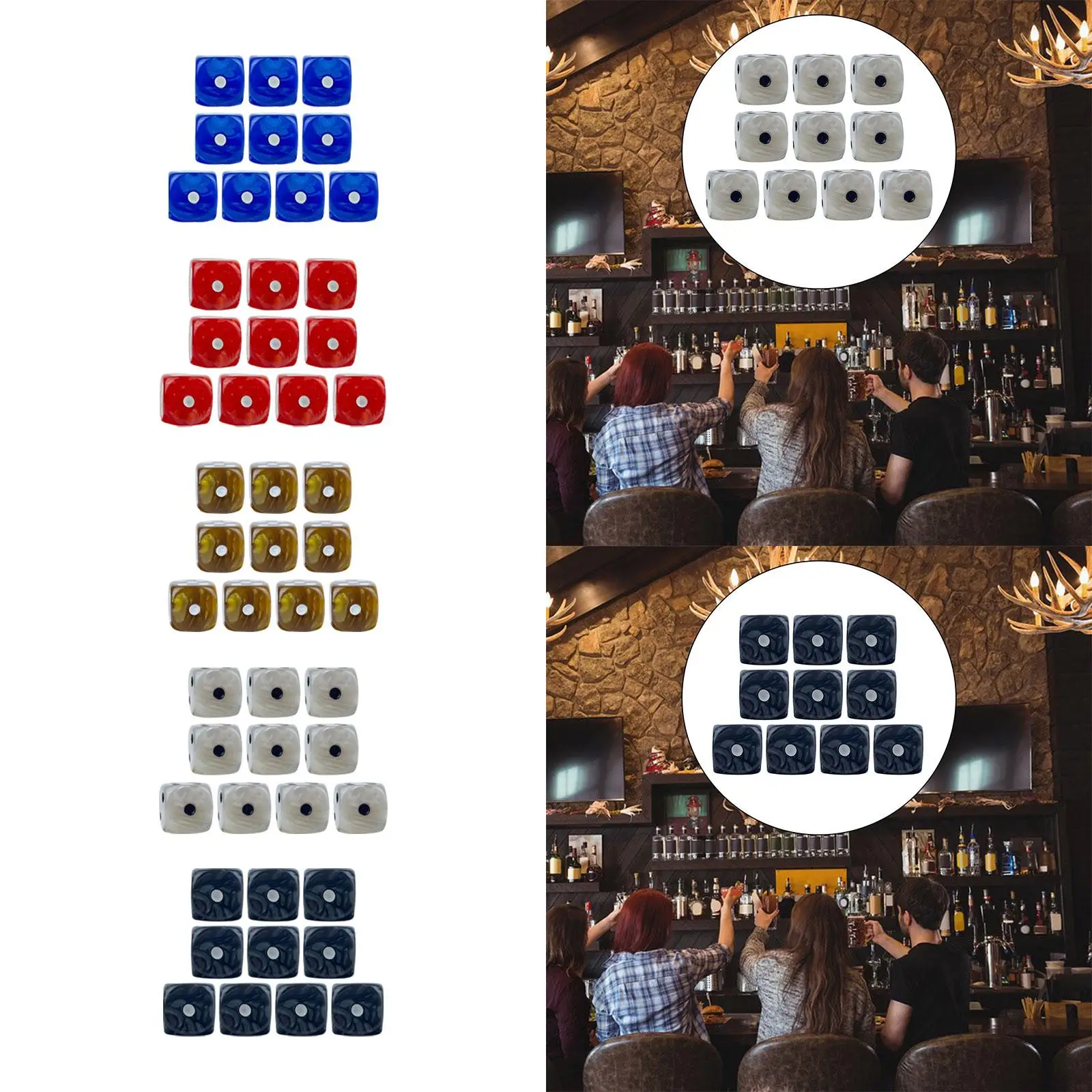 

10x6-сторонний набор кубиков, игральные кубики, сувениры для вечеринки, карточная игра в бар