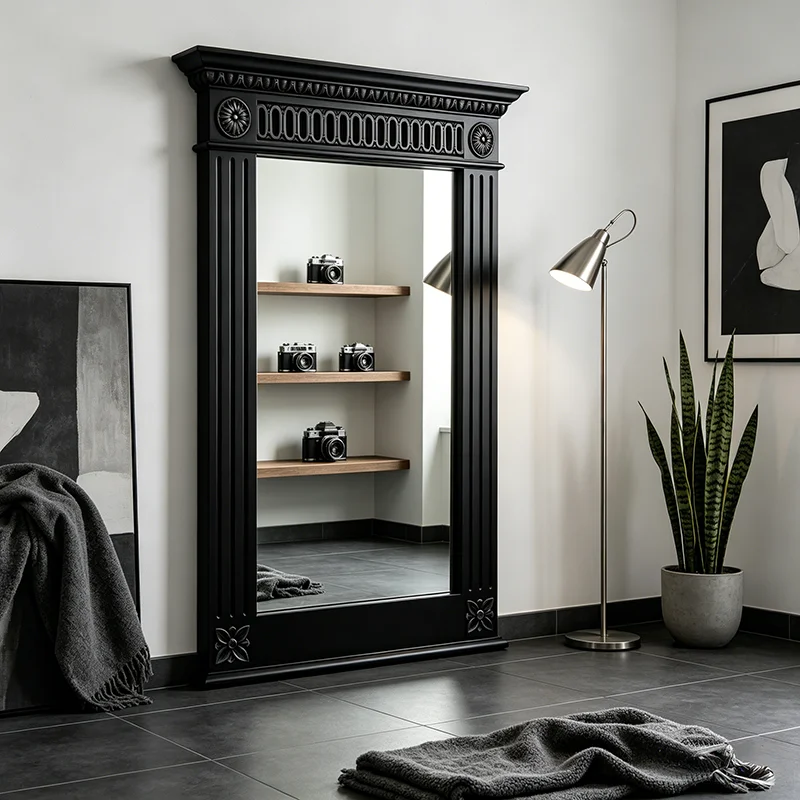 Moving Modern Mirror Living Room Full Body Standing Girls Floor Men Luxury Long Bathroom Mirror Bedroom Espelhos Home Products