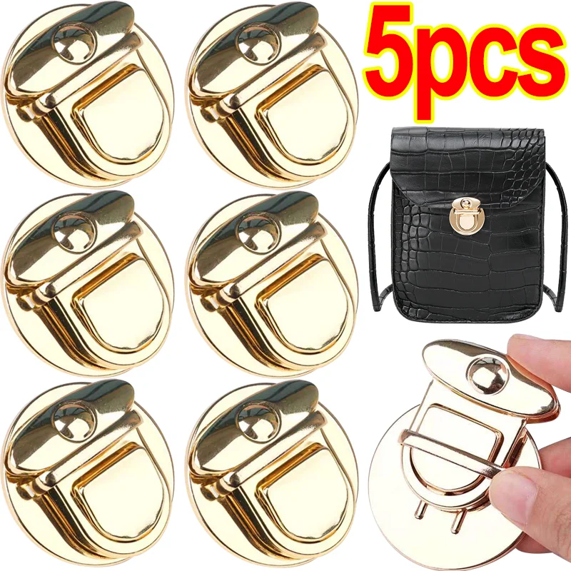 1/5pcs Metal Locks Bag Clasp Catch Buckles for Handbags Shoulder Bags Purse Totes Closures Snap Clasps DIY Craft Bag Accessories