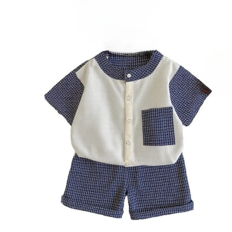 

New Summer Baby Boys Clothes Suit Children Fashion Plaid Shirt Shorts 2Pcs/Sets Kids Clothing Set Infant Costume Toddler Outfits