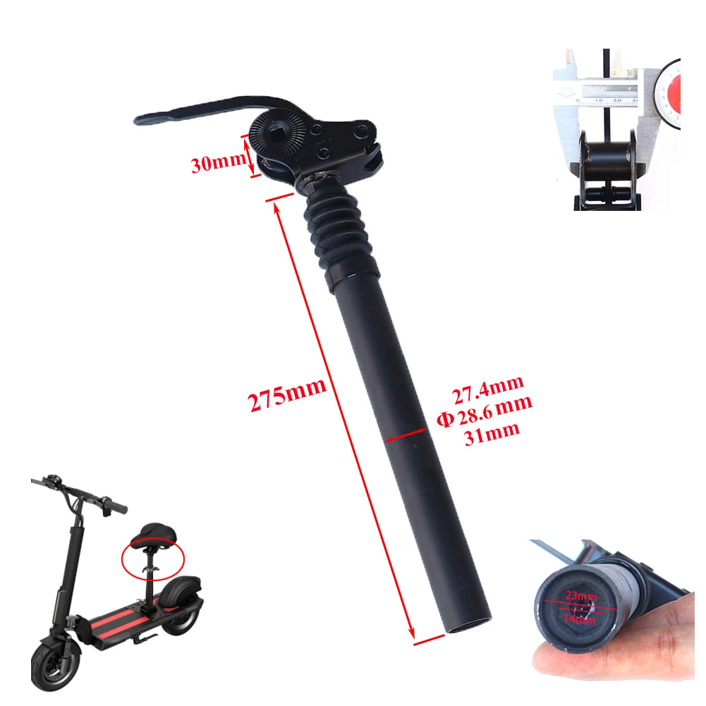 Electric Folding Bike E-Bike Shock Seatpost 27.4mm 28.6mm 31mm Bicycle Folding Flipped Shock Absorber Seat Post Accessories