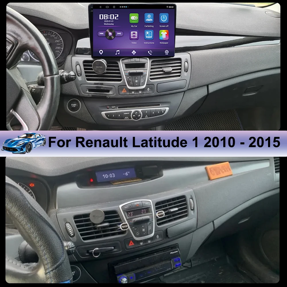 Android 14 For Renault Latitude 1 2010-2015 Multimedia Car GPS Autoradio Video Radio Player Navigation Stereo Radio No 2Din DVD