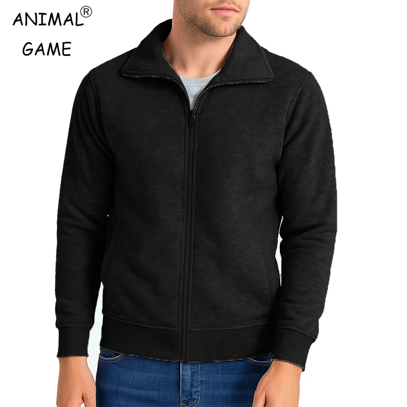 

Новая мужская толстовка на молнии, стеганая куртка с воротником-стойкой, повседневные легкие куртки с карманом, осенняя мужская спортивная повседневная верхняя одежда