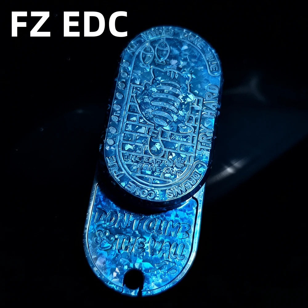 FZ EDC F2.8 كريستال التيتانيوم تململ المنزلق ألعاب متململة للبالغين دفع الشعور المنزلق التصاميم الأصلية أدوات تخفيف القلق