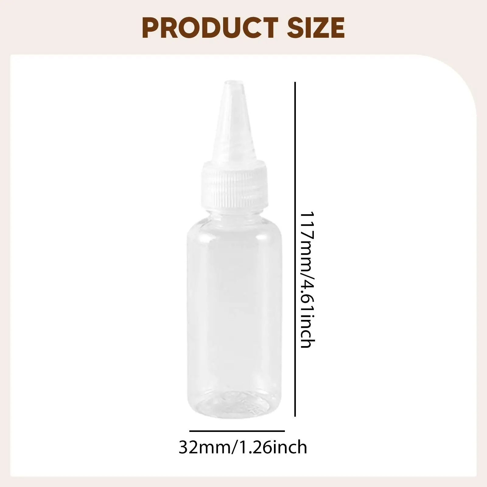 6개입 드로퍼 병 50ml 휴대용 다용도 투명 견고한 페인트 보관 병 (소스, 취미, 공예, 미술 모델 페인트용)