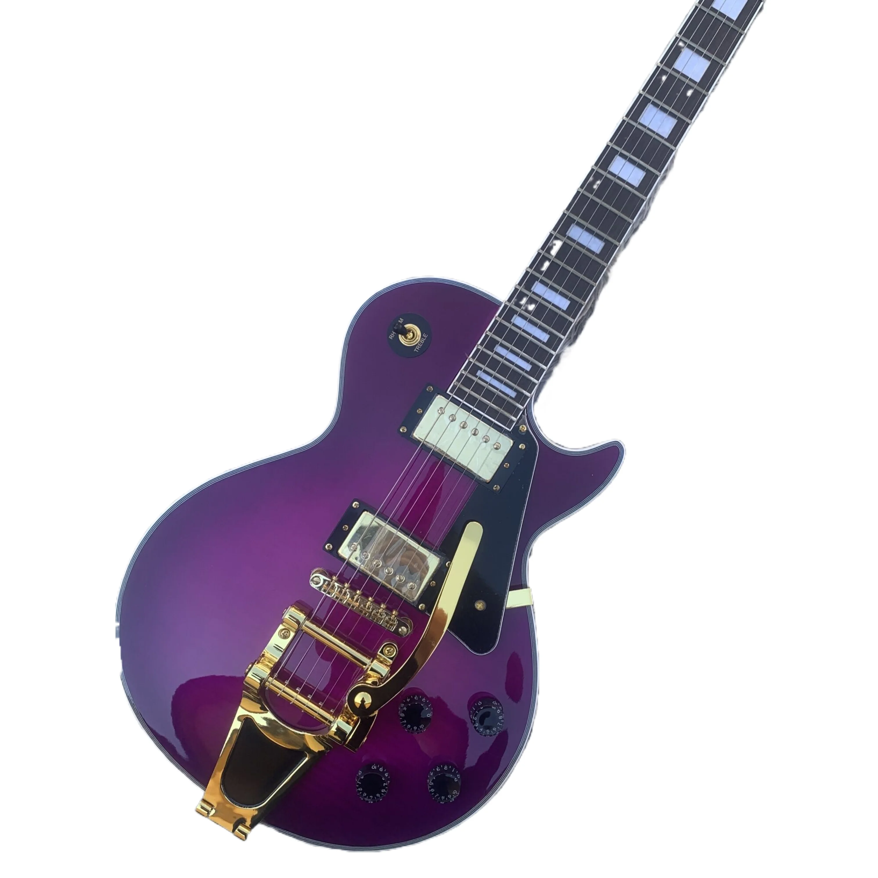 Made in China, purple LP electric guitar, 2-piece pickup jazz guitar, rosewood fingerboard, physical photo