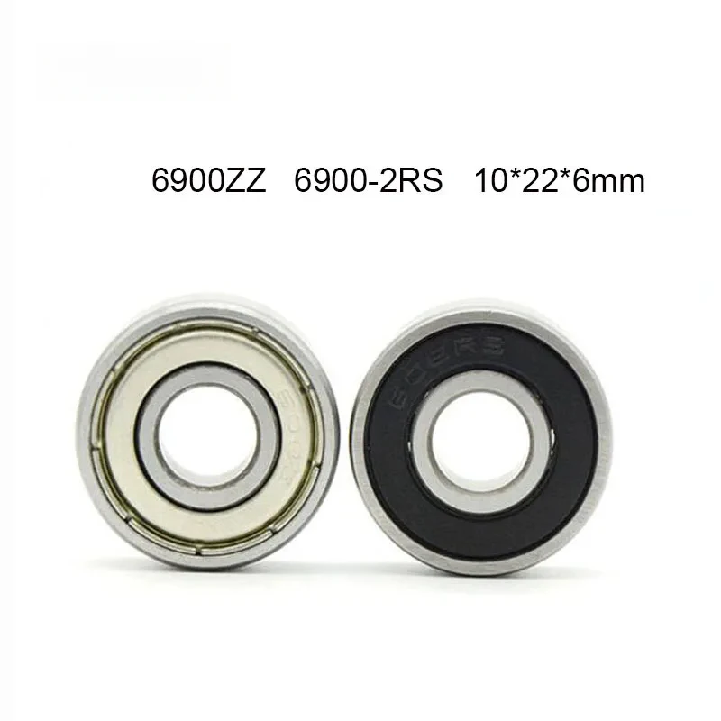 4/6 Stück 6900ZZ 6900-2RS Rillenkugellager 10 x 22 x 6 mm ABEC1 einreihige metrische Chromstahllager