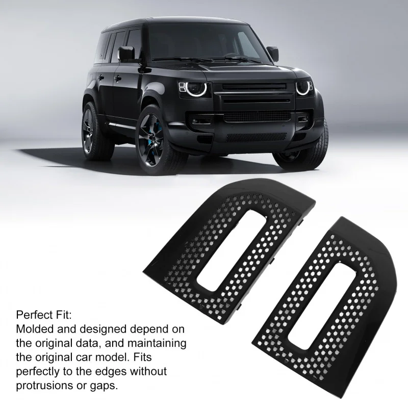 

SAAR Border Bright Black Front Bumper Fog Light Grille Easy Installation Suitable Defender90 110 130