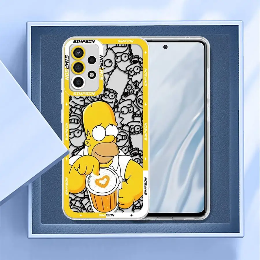 حافظة لهاتف سامسونج جالاكسي A16 A34 A73 A13 A14 A71 A72 A25 A22 A35 A12 A35 A15 سيمبسون متعة أبي #4