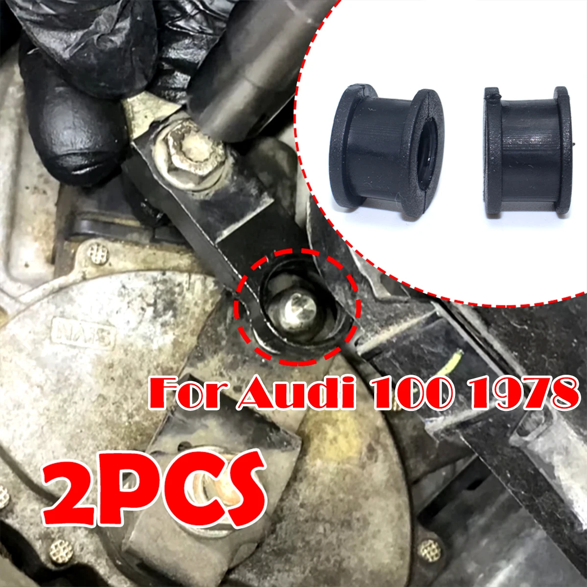 

2Pcs Gear Shifter Cable Bushing Connector Repair Kit For Audi 100 1978 TT 2007 2008 2009 2010 2011-2014 Auto Trans Accessories