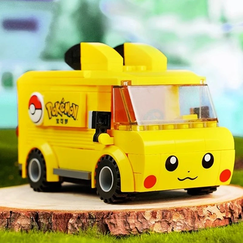 keeppley Pokemon building blocks Pikachu car model ornaments educational assembled children\'s toys Kawaii birthday gift