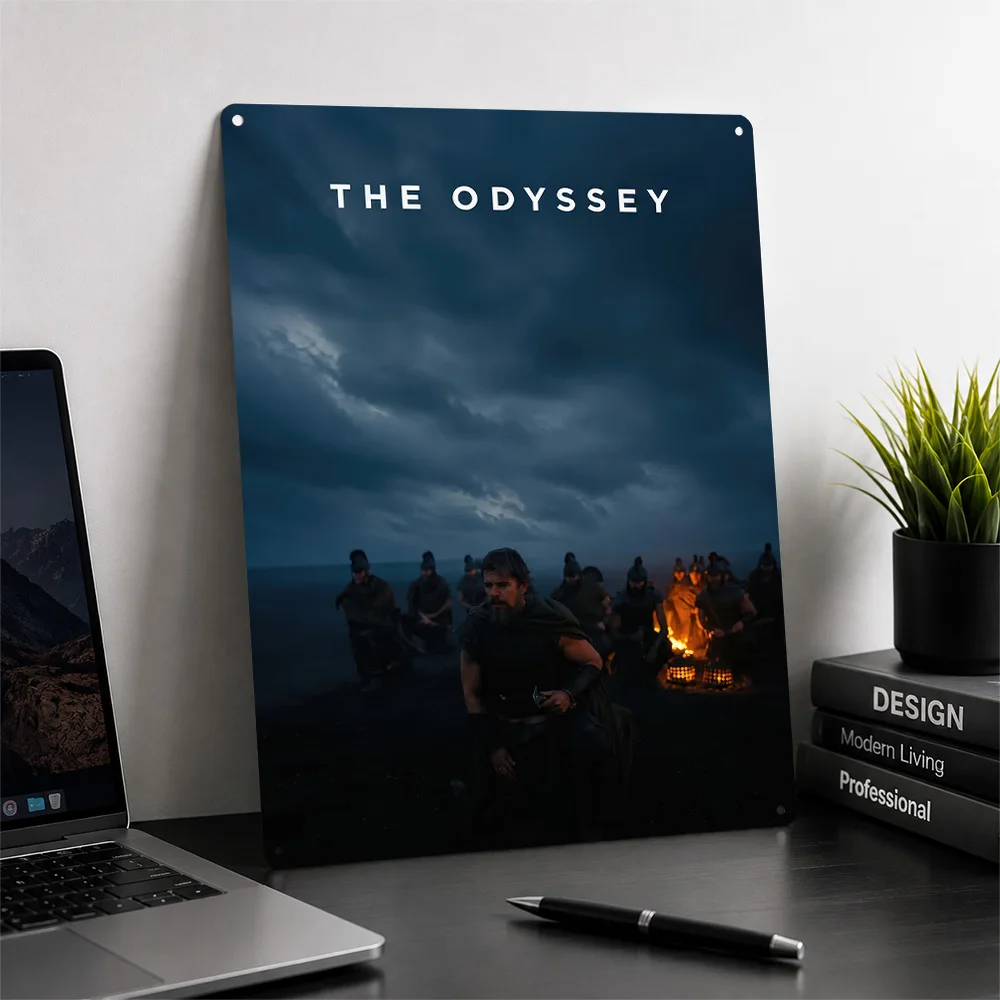 The Odyssey Movie Poster Retro 3D Printed Metal Signs Customized Wall Hanging Gift for Modern Home Decoration Room Tin Sign Art