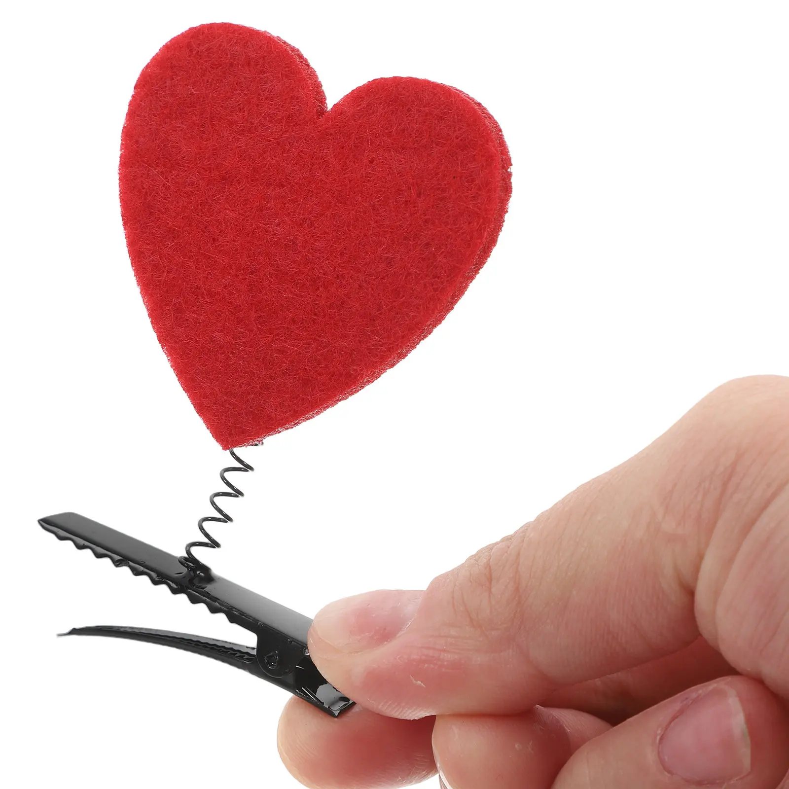 

Набор из 10 заколок для волос в форме красных сердечек, милые аксессуары для волос на День святого Валентина, стильный комплект для вечеринок и повседневной носки, набор заколок-сердечек, украшения для волос