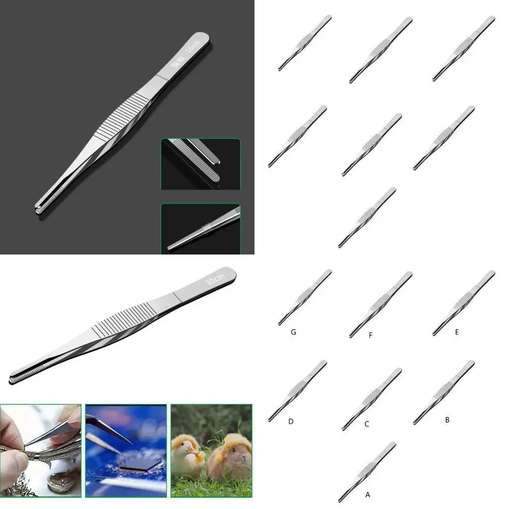 

R9UF Industrial Tweezers Electronic Straight Stainless DIY Hand Tool Repair