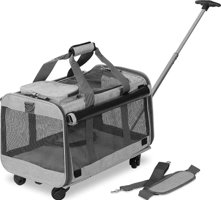 Electrolux-Sac de voyage souple pour animaux de compagnie, approuvé par la compagnie aérienne, chats et chiens, roues parfaites, chariot pliable pour petits et moyens animaux de compagnie