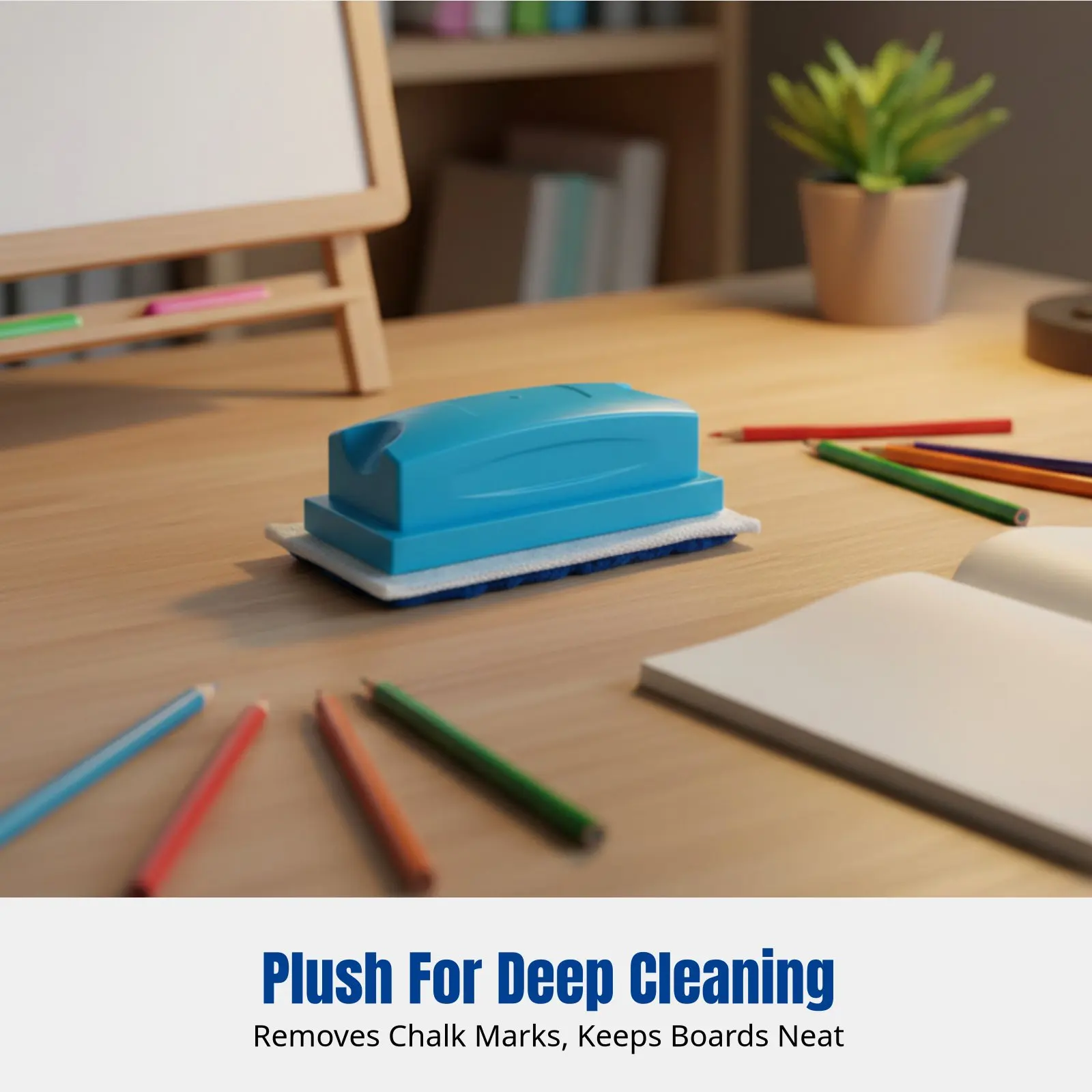 Blackboard Eraser, Whiteboard Eraser, Washable Chalk Eraser, Removable Cloth, Marker Cleaner, Set with Replacement Cloth